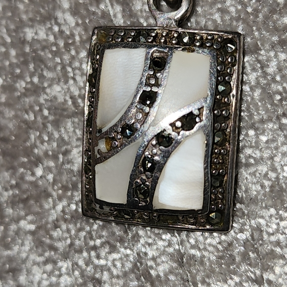 Silver 925/825 necklace and mother of pearl pendant - Picture 6 of 13